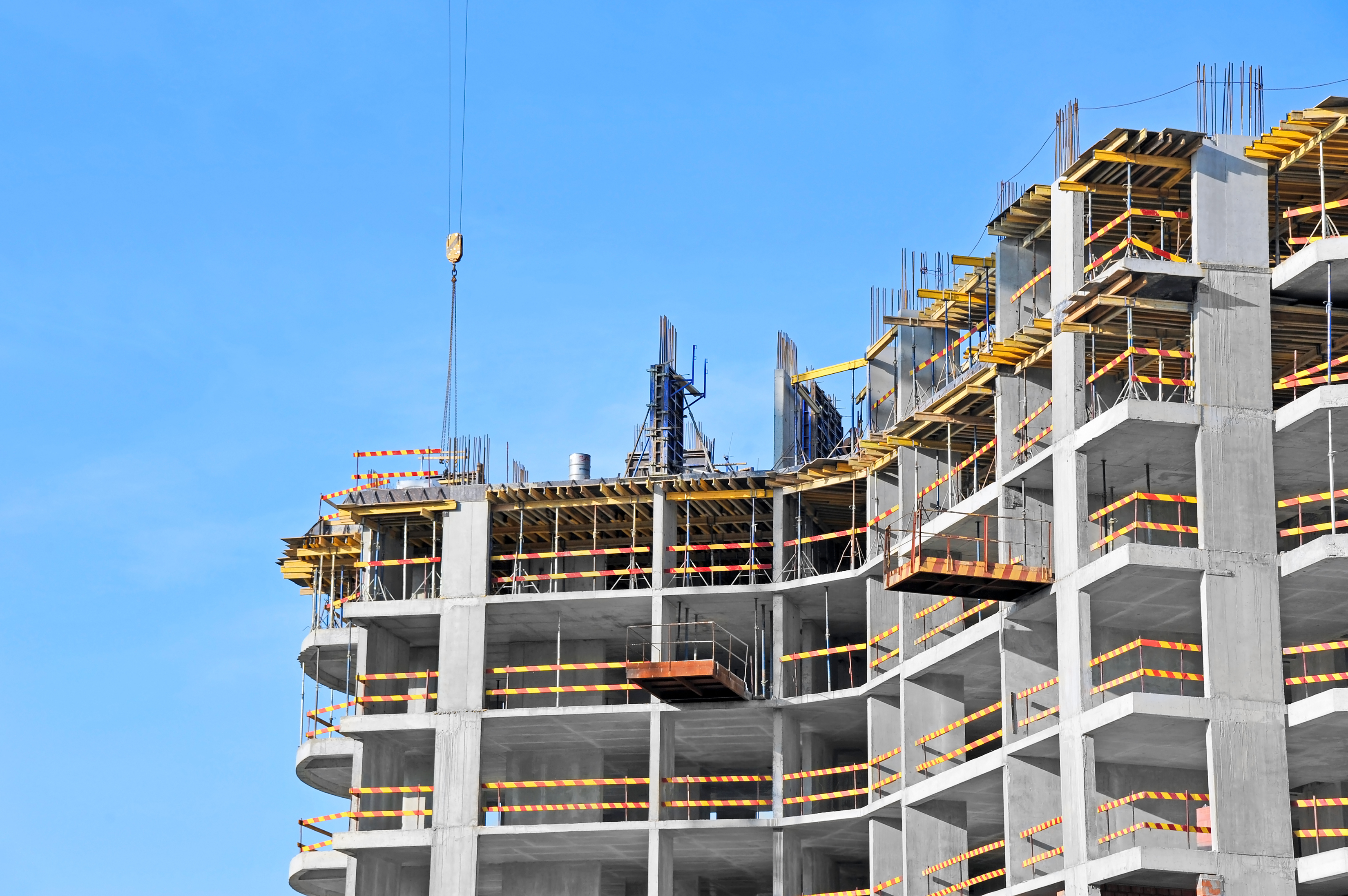 Concrete high-rise under construction